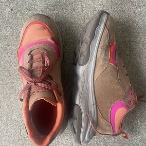 Stylish Pink and Tan Sneakers